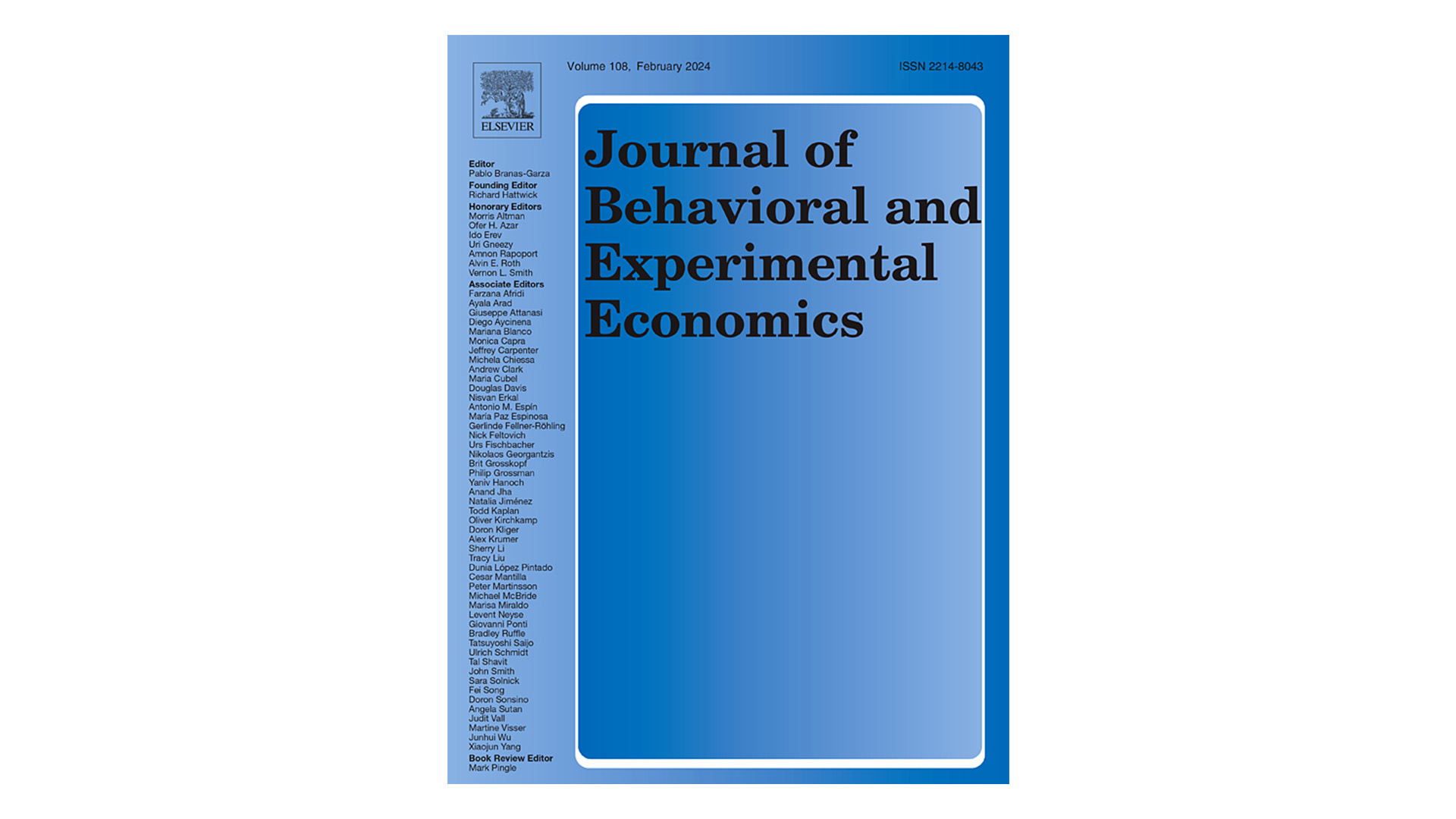 Cover des Journals of Behavioral and Experimental Economics