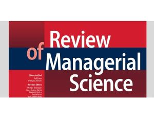 Cover Journal Review of Managerial Science