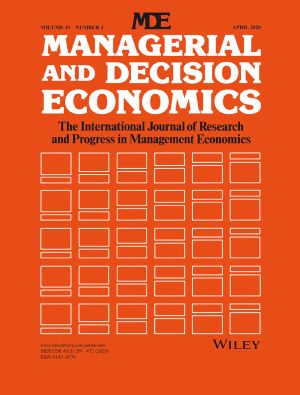 Cover Journal Managerial and Decision Economics