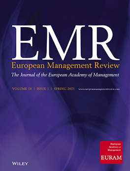Cover der Frühlingsausgabe 2021 der «European Management Review»