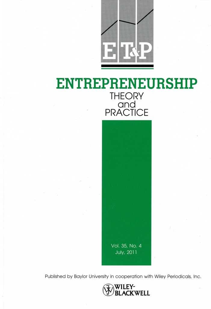 Cover Zeitschrift Entrepreneurship Theory & Practice