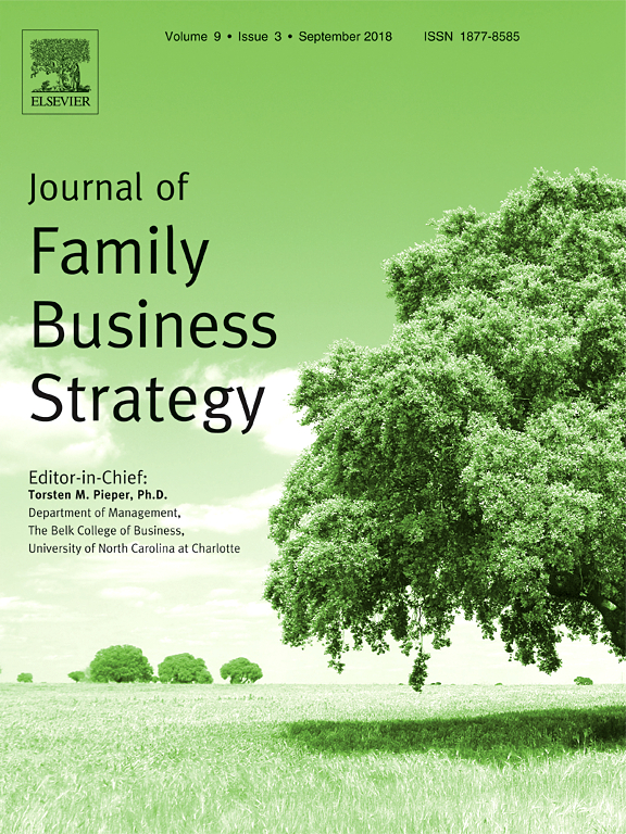 Titelseite des Journal of Family Buisness Strategy
